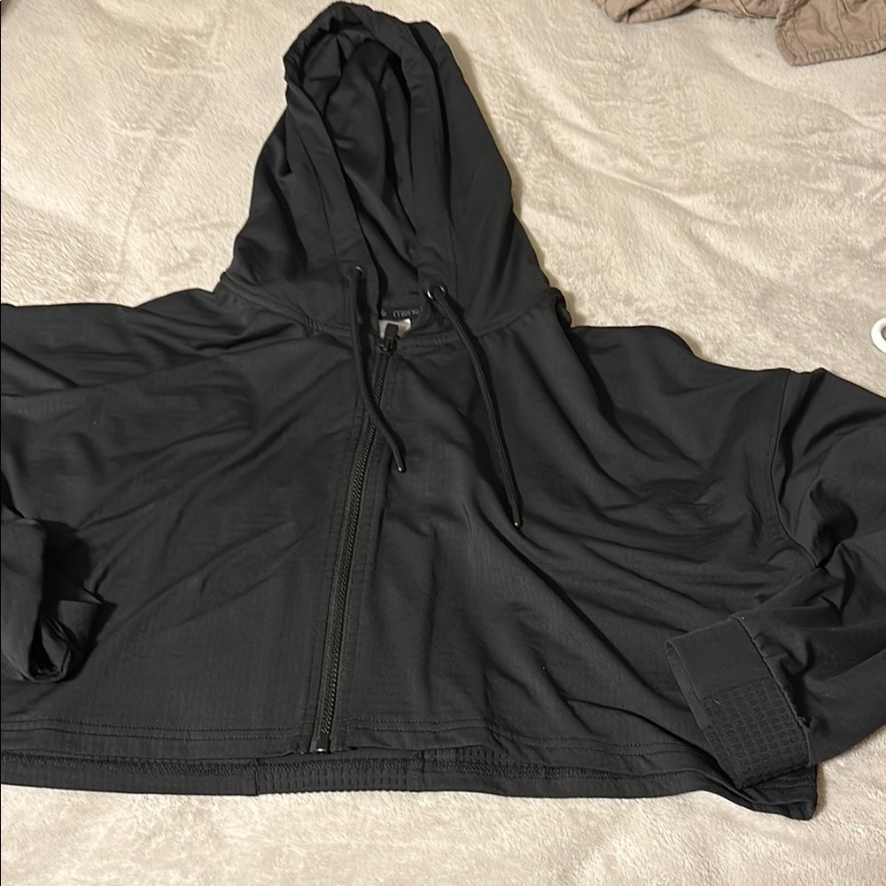 Mono B cropped black Hooded Jacket EXCELLENT PIECE